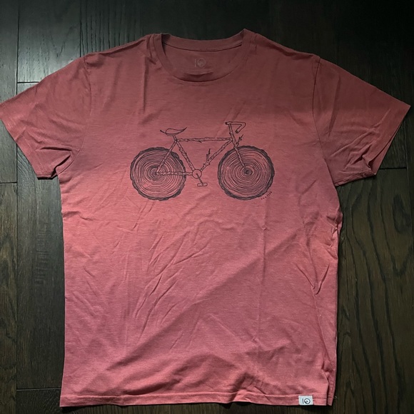 tentree graphic t-shirt with bicycle, size L - Picture 1 of 3